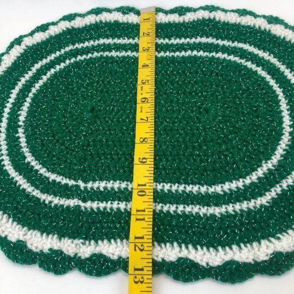 Green White Knitted Classic Washable Table Mate - Picture 7 of 7